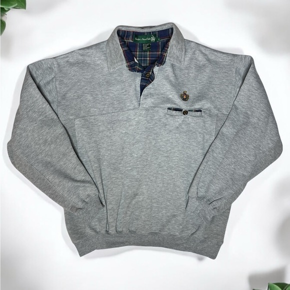 Vintage 90s Knights of The Roundtable Crest Embroidered Chest Pocket Sweatshirt - Picture 9 of 9